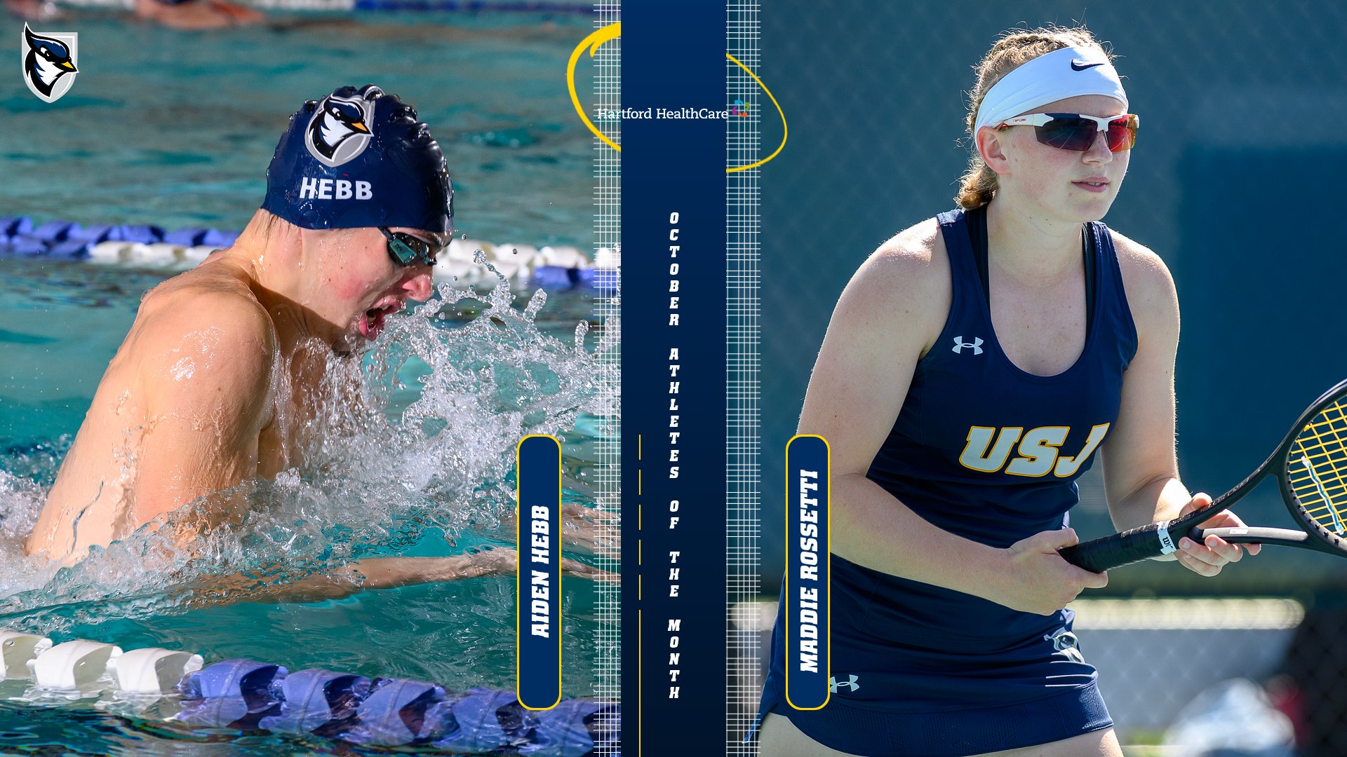 Hebb, Rossetti Named October HHC Athletes of the Month