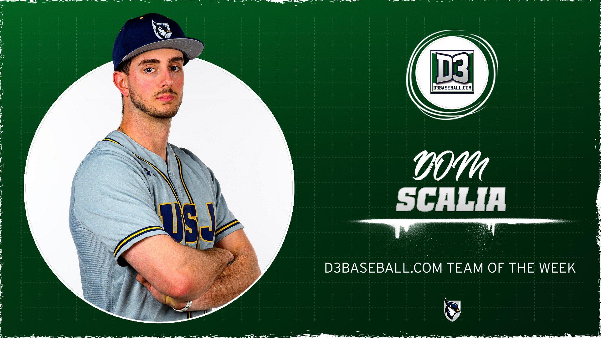 Scalia Earns National Recognition, Named to D3baseball.com Team of the Week