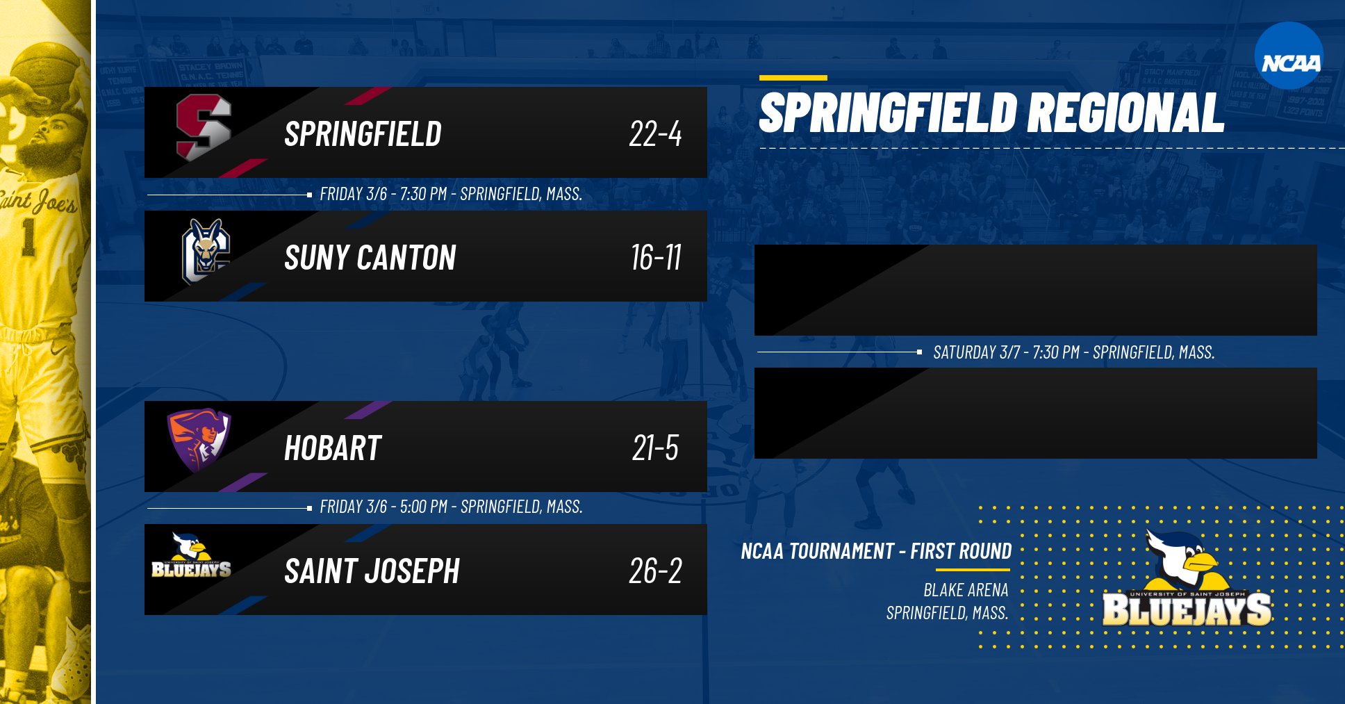 Men's Hoops To Play Hobart In First Round of NCAA Tournament