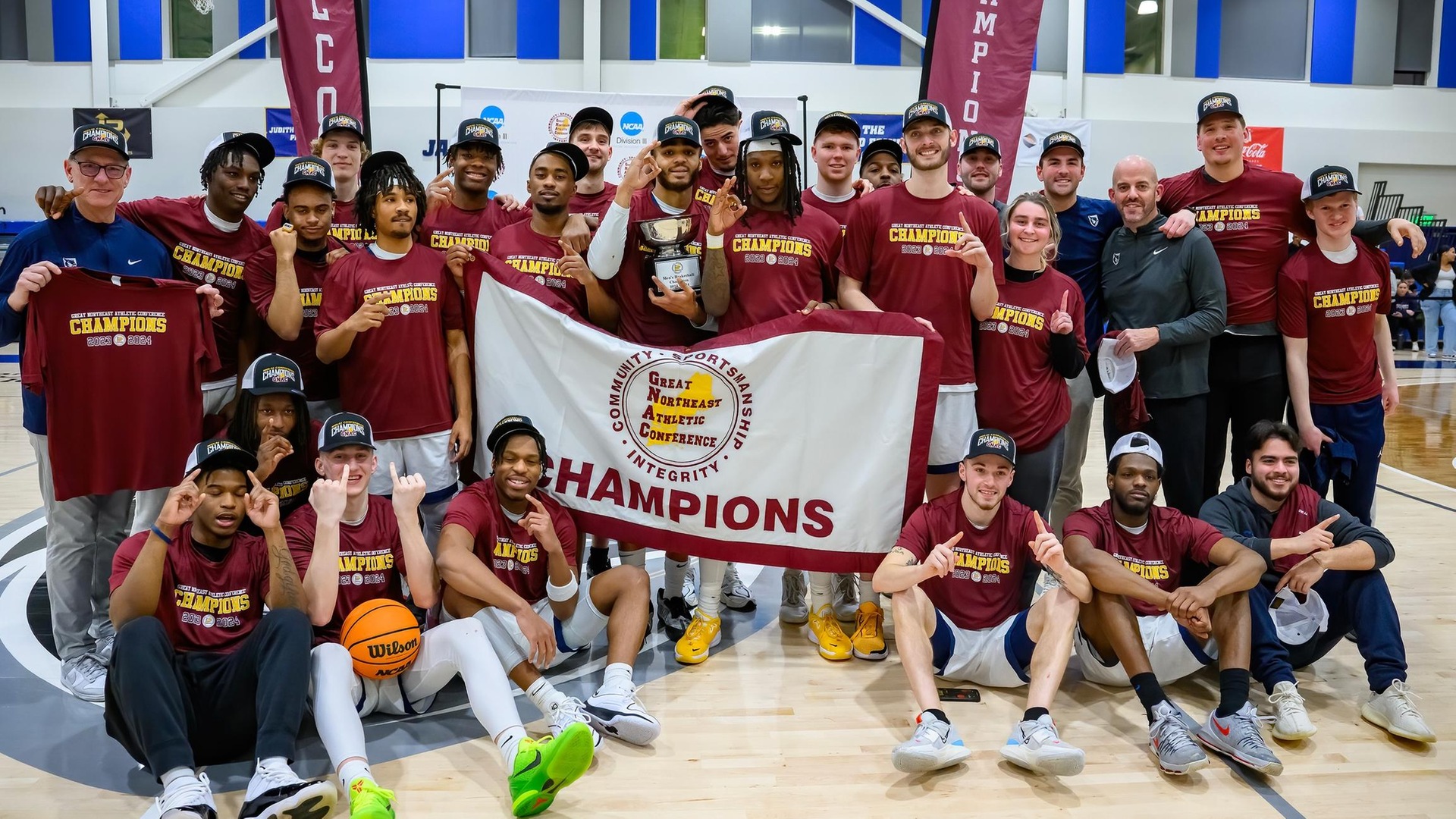 Men's Hoops Handles Monks, Captures 2024 GNAC Championship, 78-59