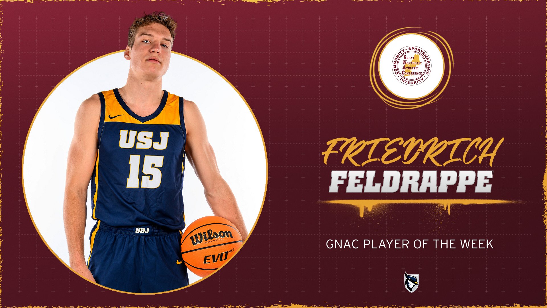 Feldrappe Named GNAC Men's Basketball Player of the Week