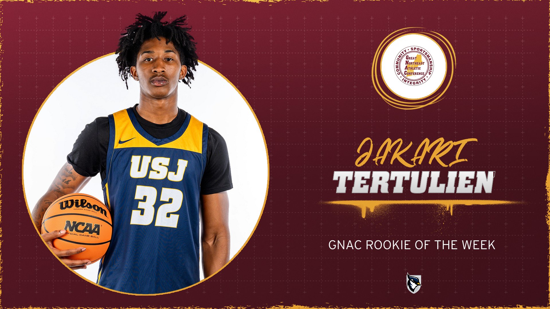 Tertulien Tabbed GNAC Men's Basketball Rookie of the Week