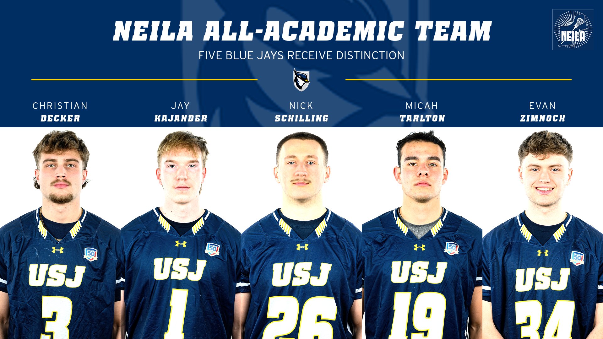 Five Blue Jays Named to NEILA All-Academic Team