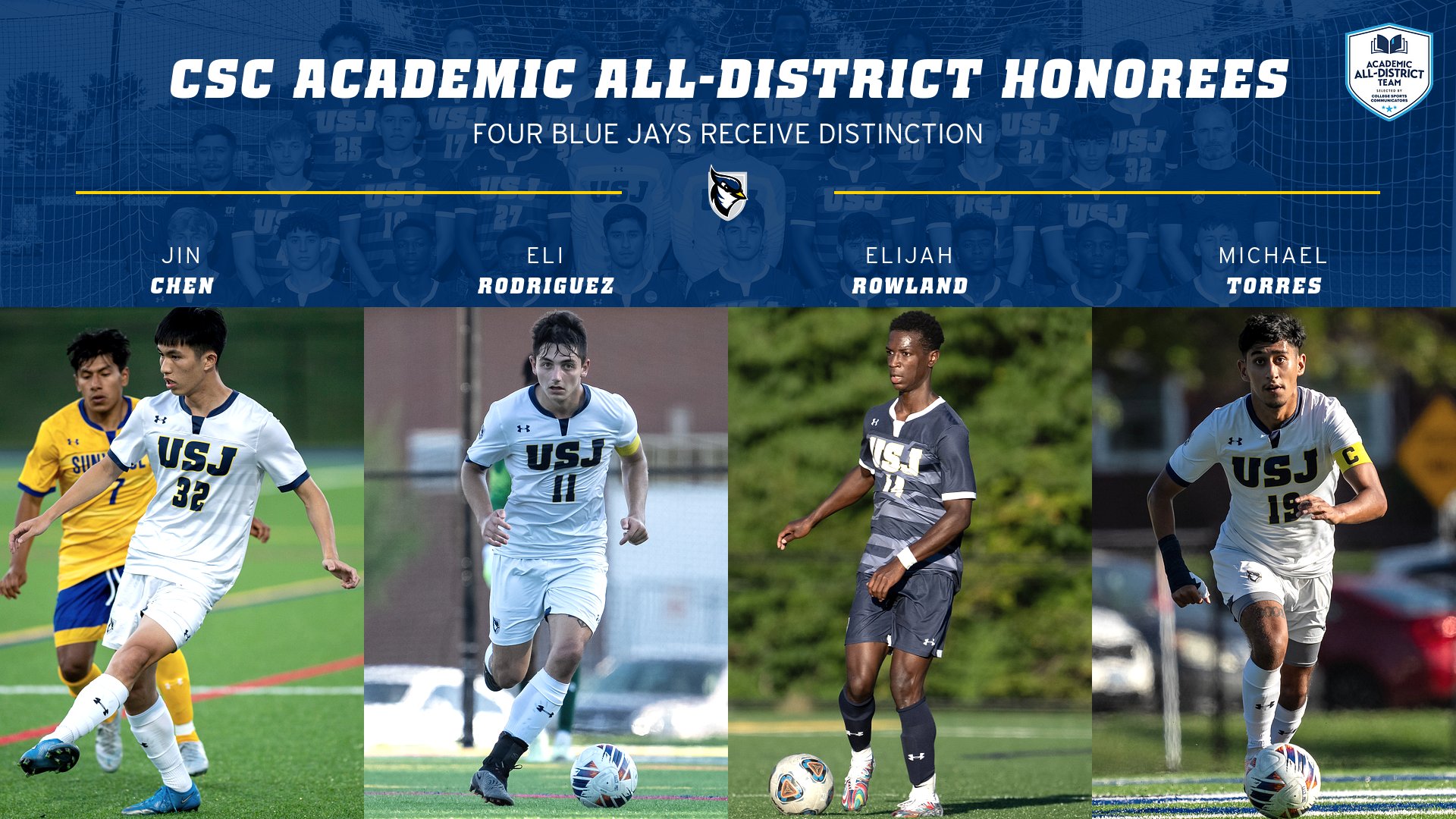 Men's Soccer Lands Four on CSC Academic All-District Team