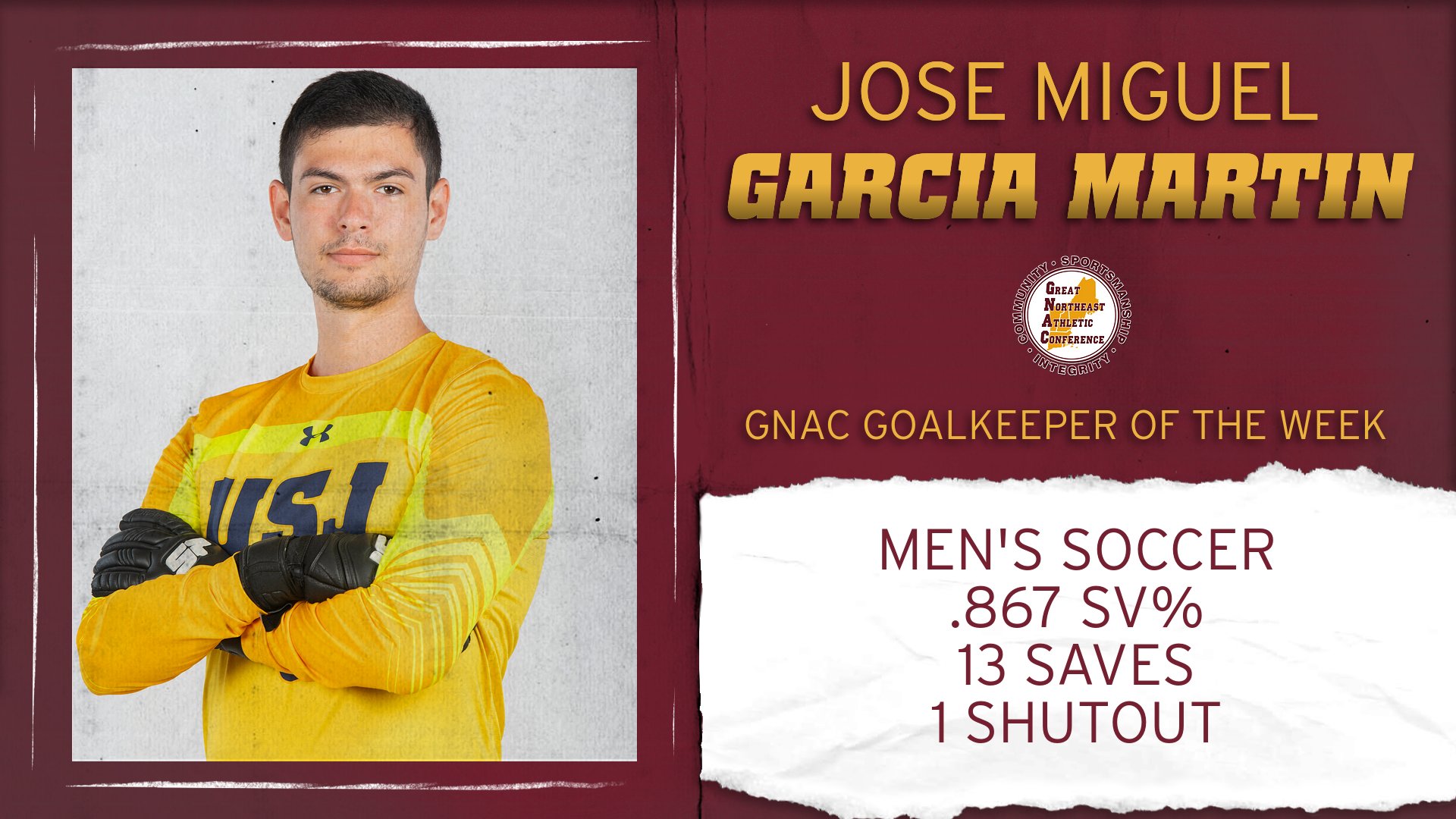 Garcia Martin Earns GNAC Goalkeeper of the Week Accolades