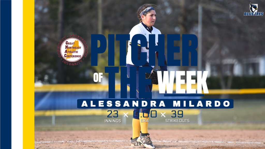 Milardo Tabbed GNAC Pitcher of the Week
