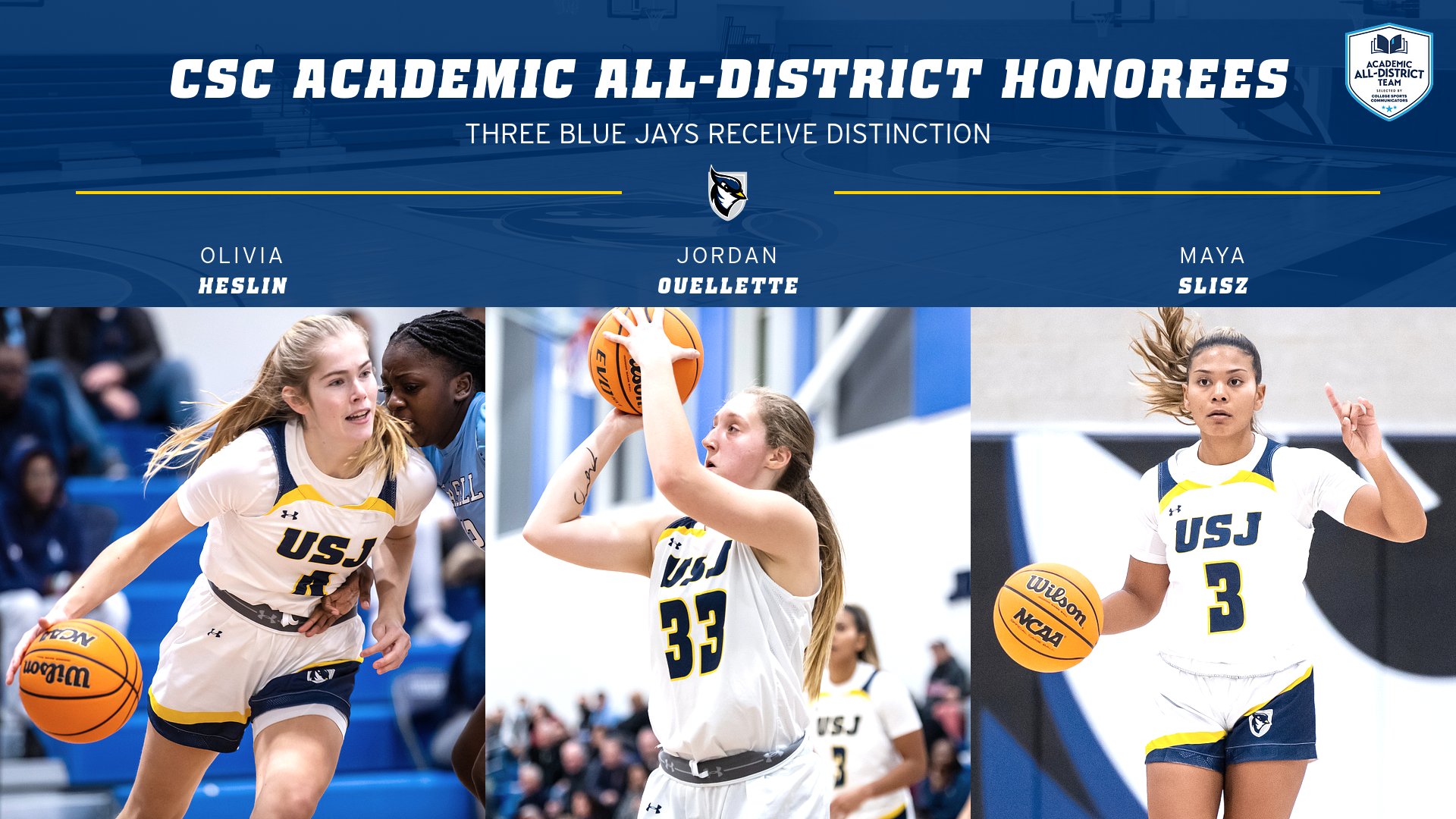 Women's Basketball Lands Three on CSC Academic All-District Team