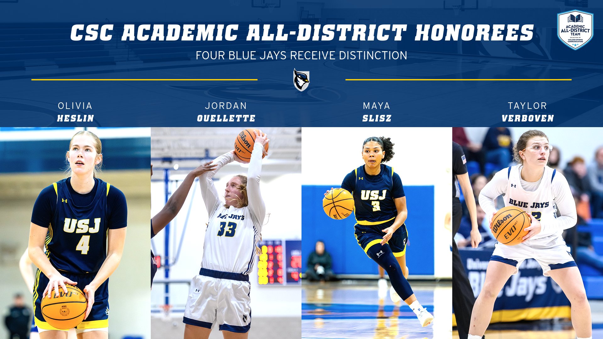 Women's Basketball Lands Four on CSC Academic All-District Team