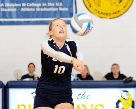 Volleyball Battles in GNAC Tri-Match