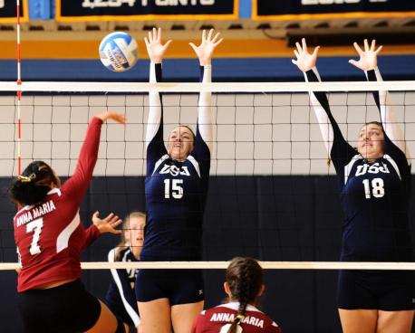 Volleyball Outlasts Mitchell in Five
