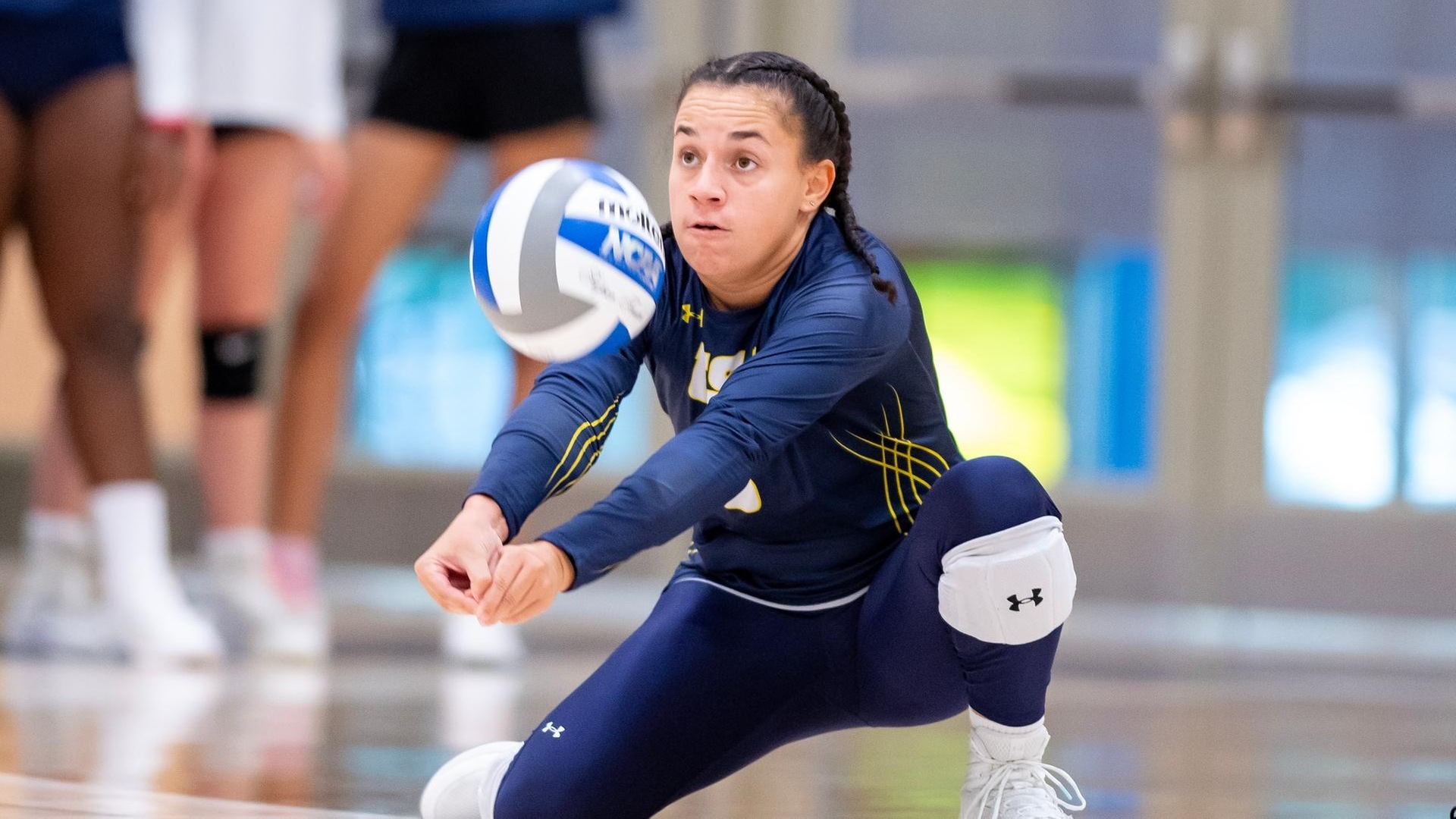Volleyball Drops GNAC Match on the Road at Regis Friday Night