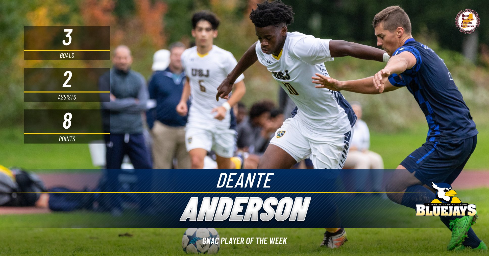 Anderson Named GNAC Men's Soccer Player of the Week